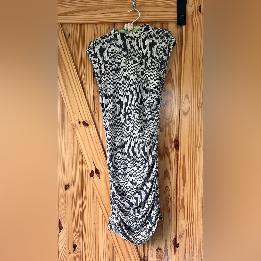 Anthropologie Casual Patterned Mini Dress with Rushing